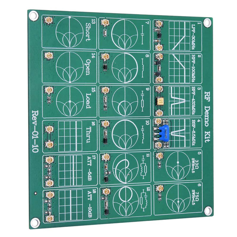 RF Demo Kit, Radio Frequency Test Board with 18 Functional Modules for Learning Vector Network Analyzer Antenna Analyzer Test Calibration Learning