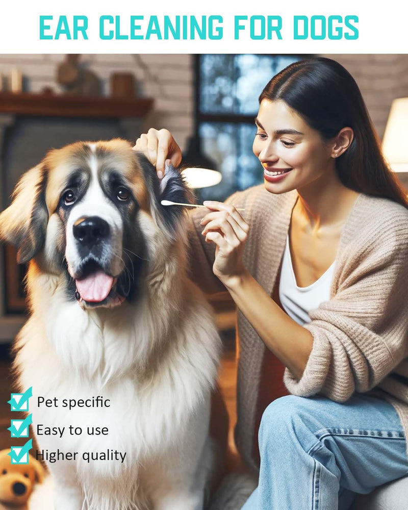 Large Q Tips for Dog Ear Cleaning, 100pcs, 7 Inch Bamboo Long Cotton Swabs, Biodegradable Large Cotton Swabs for Pets, Ears, and Precision Cleaning 7 in - PawsPlanet Australia