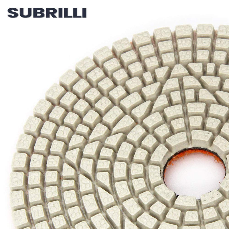 Wet Dry 3 Step Diamond Polishing Pads 4-inch for Granite Marble Quartz Concrete 3-pcs/Lot
