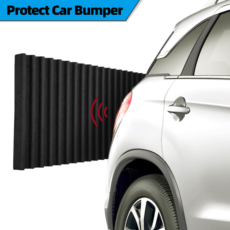 Spurtar Thick Garage Wall Protector Garage Parking Aid, 79" L x 8" W x 3/5" Self-Adhesive Car Door Protector, Wavy-Mat Wall Padding, Vehicle Door Edge Guards, Bumper Guards Protection Pads 1 Piece - 79" × 8" × 0.6"