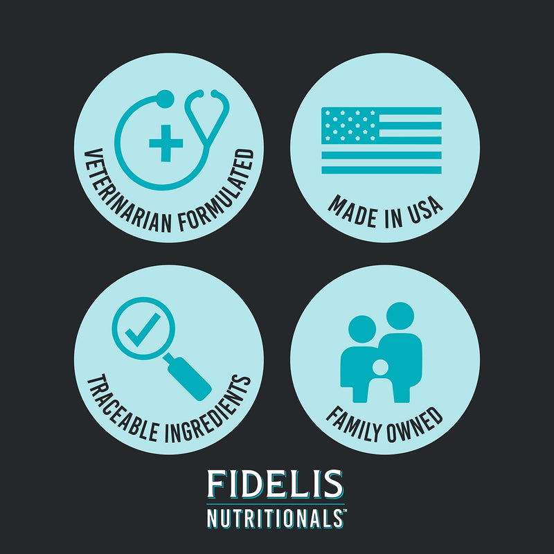 FIDELIS Skin & Coat Plus+ Dog Skin & Coat Supplement, Omega 3, Vitamin E, Salmon Oil for Dogs, Fatty Acids, Healthy Skin, Shiny Coat, Adult, Big & Small, Made in USA, Vegetable Flavor, 120 Soft Chews Skin & Coat Plus+
