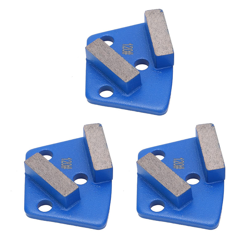 Concrete Floor Grinding Disc,Replacement Trapezoid Diamond Grinding Shoes, Floor Grinder Blades 120 Grit Medium Bond,Compatialbe with Iron Horse, Warrior, Xtreme Polishing & ASL Grinders, Pack of 3