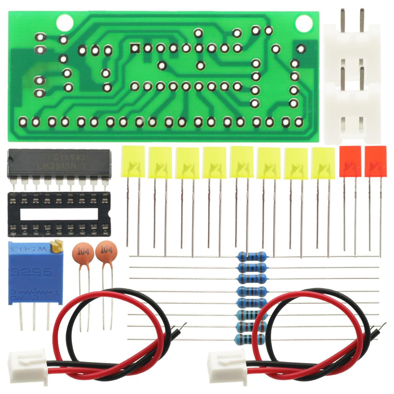 2Pcs 10 Audio Level Indicator LM3915 DIY Kit Electronic Audio Indicator Suite