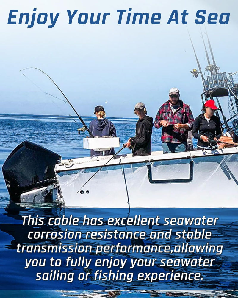 NMEA 2000 2 Meter(6.6') Backbone Cables Drop Cables Extension Cable Fit for NMEA 2000 Network Fit for Garmin Lowrance Simrad B&G Navico Network 5 Pin M12 Thread IP67 Waterproof Marine Grade Cable
