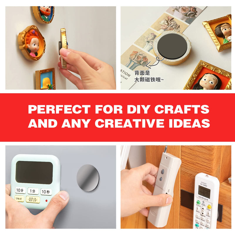 Round Big Magnet Dots with Adhesive Backing for Crafts DIY School Office Home Flexible Circle Large Magnetic Dot with Self Adhesive Alternative to Magnets Tape Sheet 15 Pcs 55mm Diameter 2.2”x 0.08” 15 Pcs 55mm×2mm