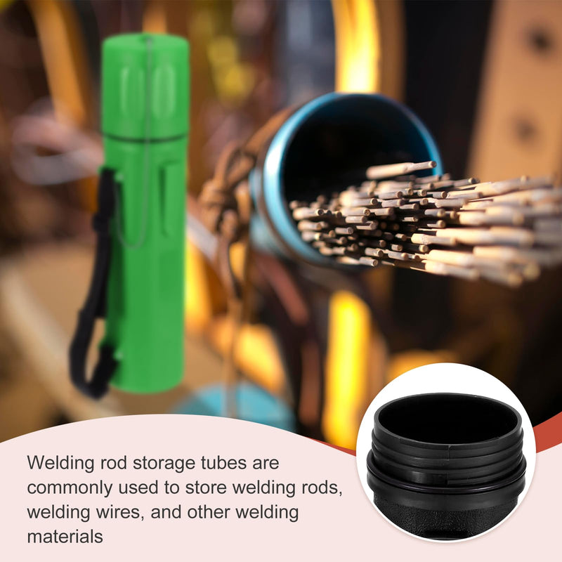 MECCANIXITY Welding Rod Storage Tube, 14 Inch Tungsten Electrode Holder Container Airproof Waterproof 4.5kg Capacity with Strap, Black