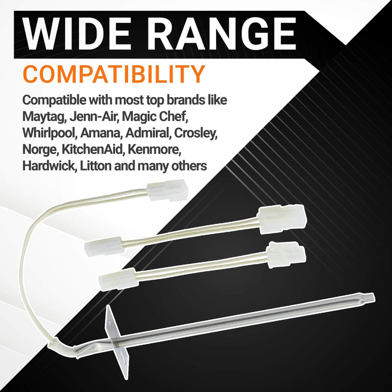 12001656 Oven Temperature Sensor Part by BlueStars - Compatible with Whirlpool Kenmore Ovens - Replaces AP4009009 74004943 PS1570174 12001554 12001656VP 7430P003-60 WB21X5301 - Pack of 2