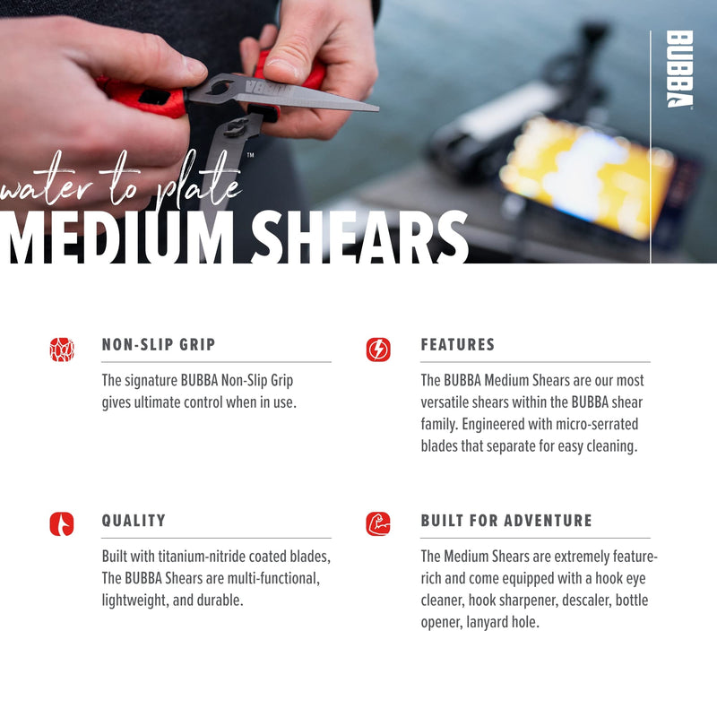 BUBBA Shears Red Medium