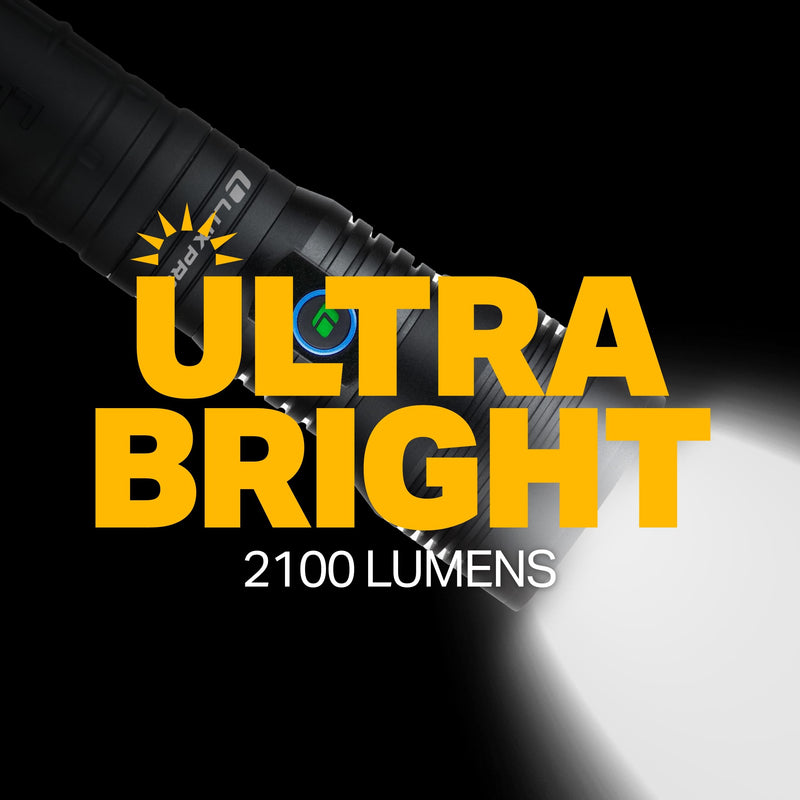 LUXPRO LP1305 High-Output, Long-Range Handheld Flashlight - 2000 Lumens - Battery-Powered LED Flashlight for Power Outages, Camping & More - Batteries Included