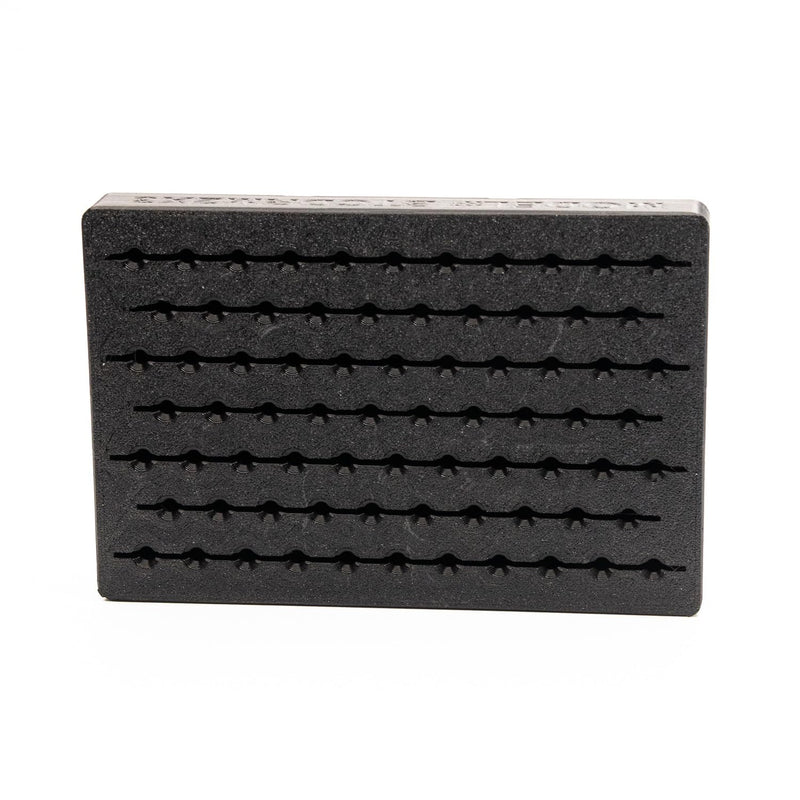 BOB'S TOOL COMPANY | 1/8" Shaft Rotary Burr Tool Bit Holder System | 74 Tool Bit Slots | Gridfinity Compatible | (Black, 84 mm x 126 mm) Black 74 Slots - 84mm x 126mm