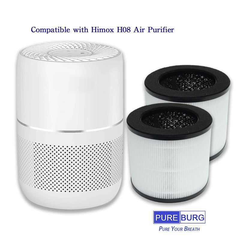 PUREBURG Replacement Filter Compatible with Himox H08 H08P Air Purifiers