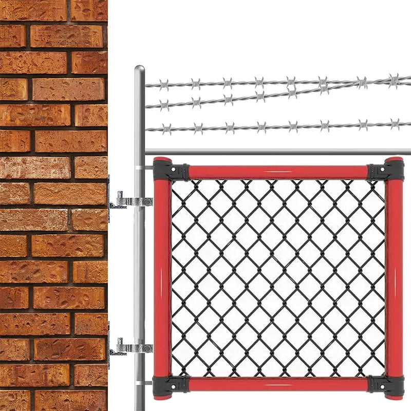 2 Pack 1-5/8inch Chain Link Fence Frame Gate Post Hinge/Galvanized Steel Zinc Plated Pipe Gate Hinge for 1-5/8 Outside Diameter Post/Pipe, Nut/Bolt Included for Hinge 1-5/8 Inch