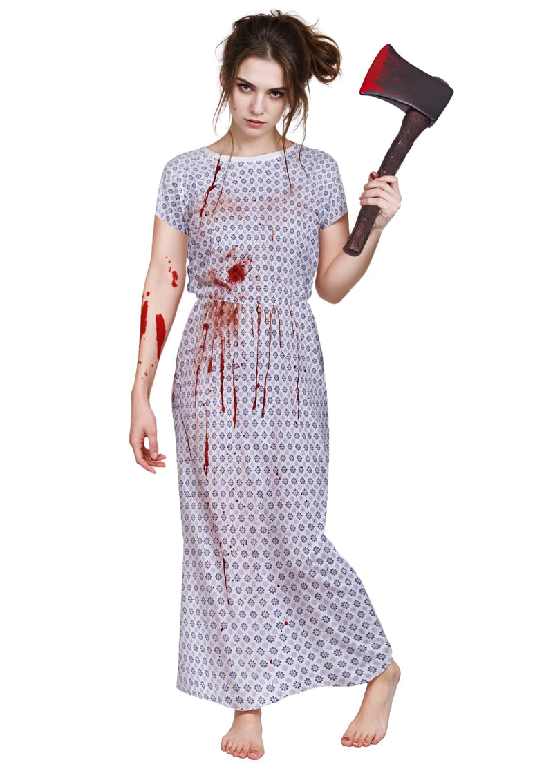 RUVANTI Hospital Gowns for Women/Men, 2 Pack, Plus Size Hospital Gown up to 2XL, Medical Gown for Elderly, Labor & Delivery, Patient Gown Costume for Halloween, Washable & Reusable