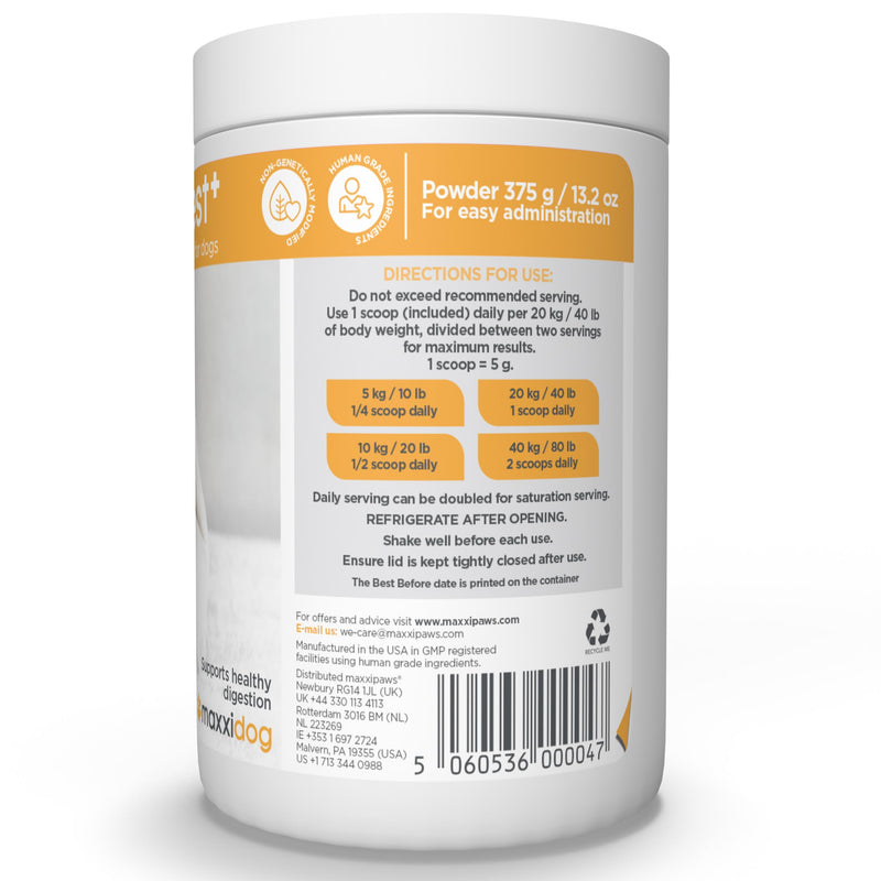 maxxidigest+ Probiotic & Prebiotic Powder Supplement - Digestive & Immune Support for Dogs, 13.2oz 13.2 Ounce (Pack of 1) - PawsPlanet Australia