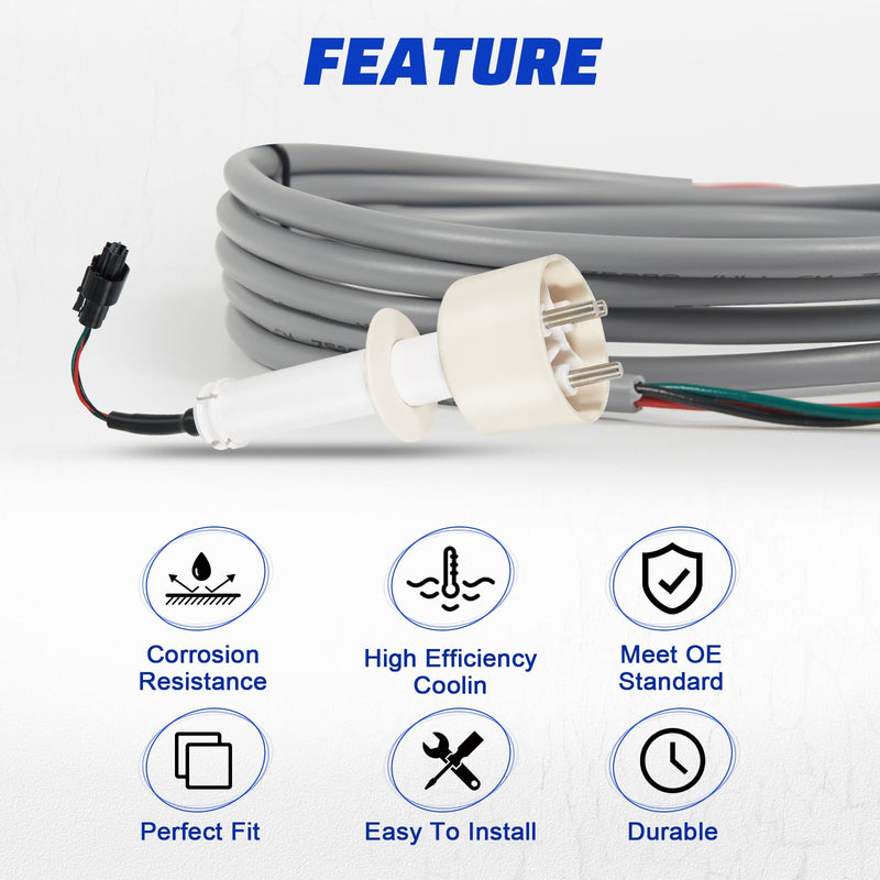 000016053 Ice Water Level Probe Kit with Harness Compatible with Manitowoc Ice Machines Parts I0600, I1400, ID0522A and More, Ice Water Level Sensor Probe Kit