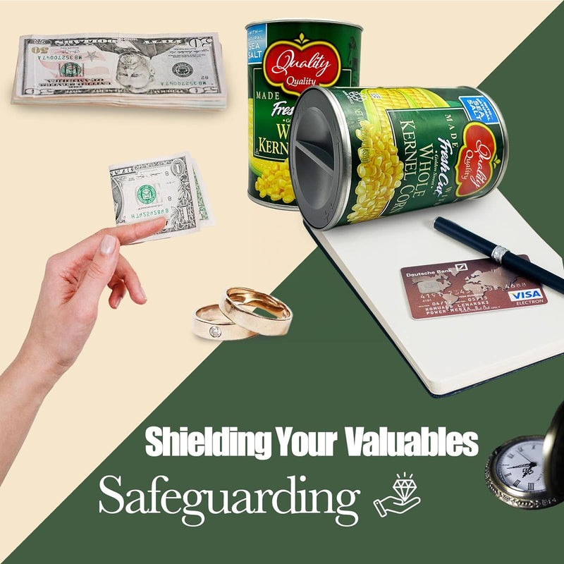 Fake Soup Can Diversion Safe - Keep Your Valuables Safe - like Jewelry, Cash, Money, Coins, Car Keys - Storage Home Security - Corn