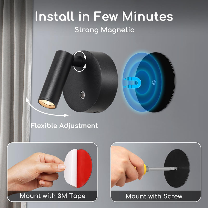Wireless Spot Lights Indoor with Remote Up Lights Indoor Picture Light Battery Operated Spotlights with Timer Dimmable Accent Uplighting Indoor Stick on Wall Light for Plant Artwork, 1 Pack
