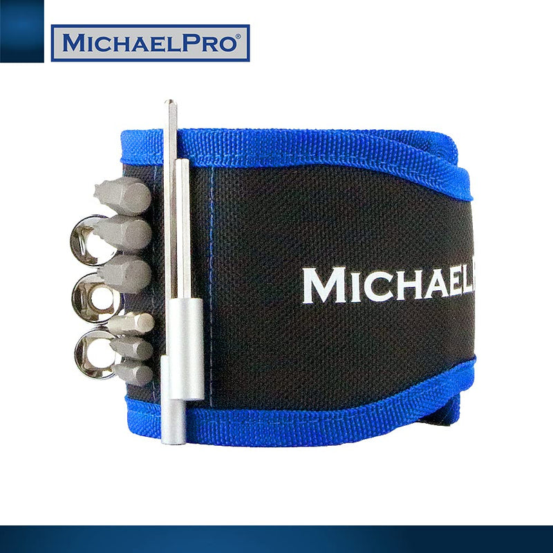 MichaelPro Magnetic Wristband for Screws, Nails and Drill Bits, Tool Belt with 15 Strong Magnets, Easy Hardware Access, Auto Repair & Construction Accessories, Ideal Gift for Men and Women - MP015001
