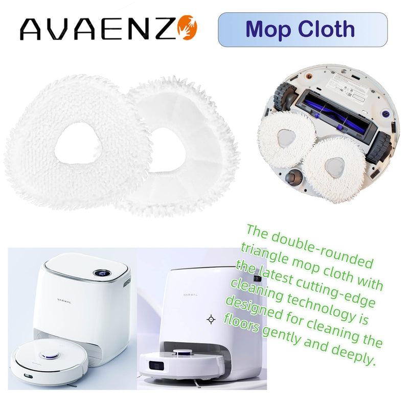 Replacement Mop Pads Compatible for Narwal Freo X Ultra Narwal Freo Z Ultra T10 J3 J4 Microfiber Resuable Mop Cloth Robot Vacuum Cleaner Accessories