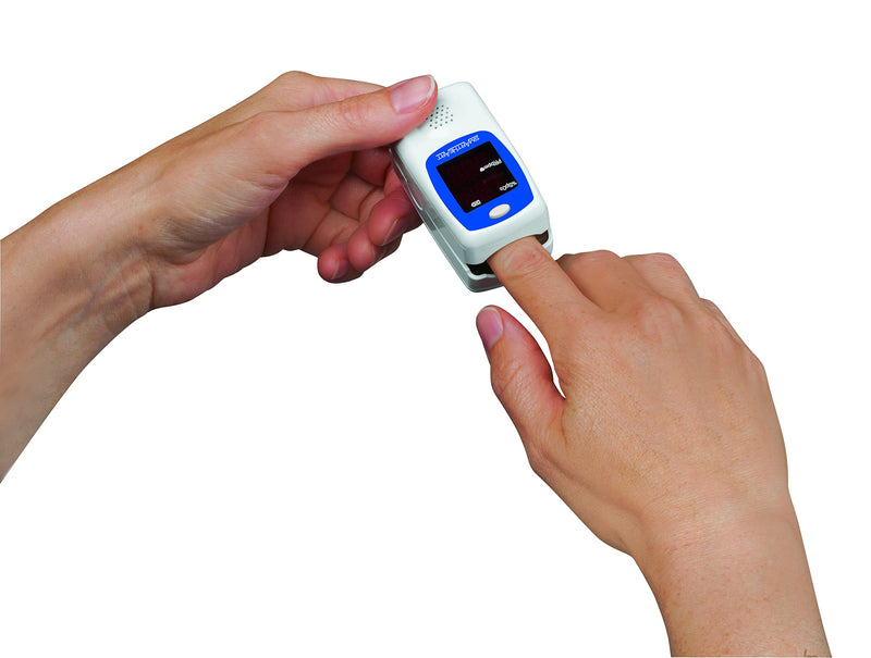 SmartHeart Talking Pulse Oximeter | Audible Result Announcement | Blood Oxygen Saturation | Complete System Monitor Lanyard and Batteries | Portable Spot-Check Monitoring