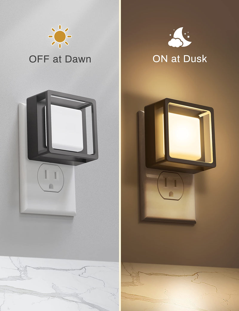 DORESshop LED Night Light, Night Lights Plug Into Wall [2 Pack] with Dusk-to-Dawn Sensor, Dimmable Nightlights, Adjustable Brightness for Bathroom, Hallway, Bedroom,Kids Room,Stairway,Soft White Soft White