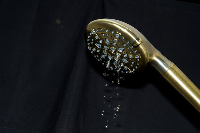 Kingston KXH936A3 9-Function Hand Shower with Power Wash, Antique Brass 4-15/16" (L) x 3-1/8" (W) x 11-3/4" (H)