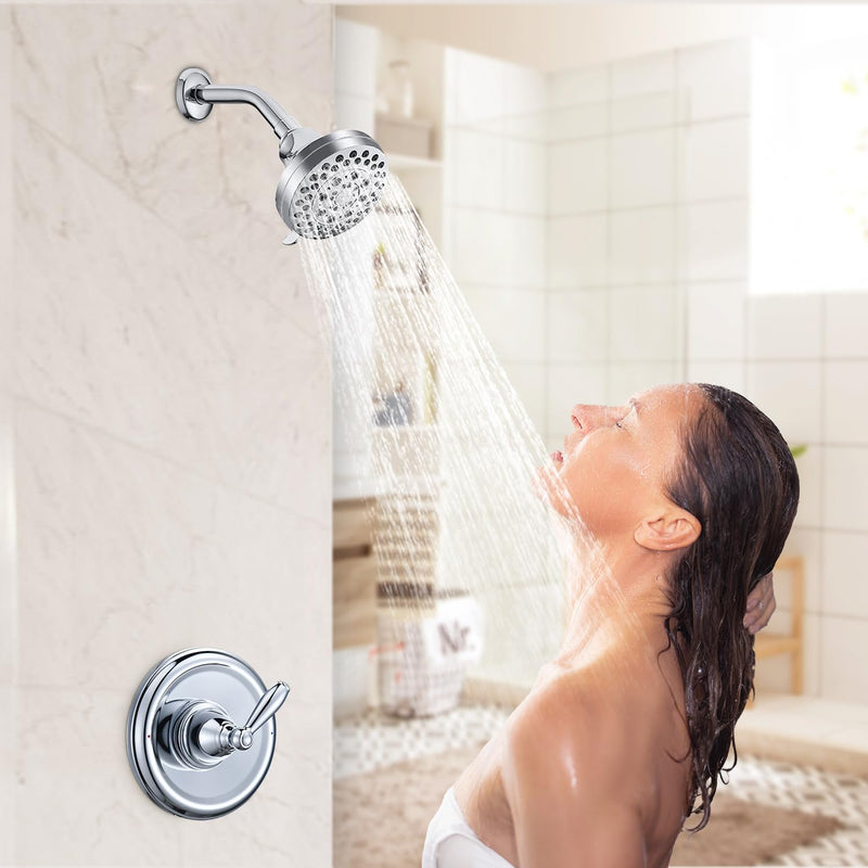 Replacement for Moen T2151 Brantford Posi-Temp Valve Trim Kit, Pressure Balancing Tub and Shower Lever Handle，Chrome Chrome