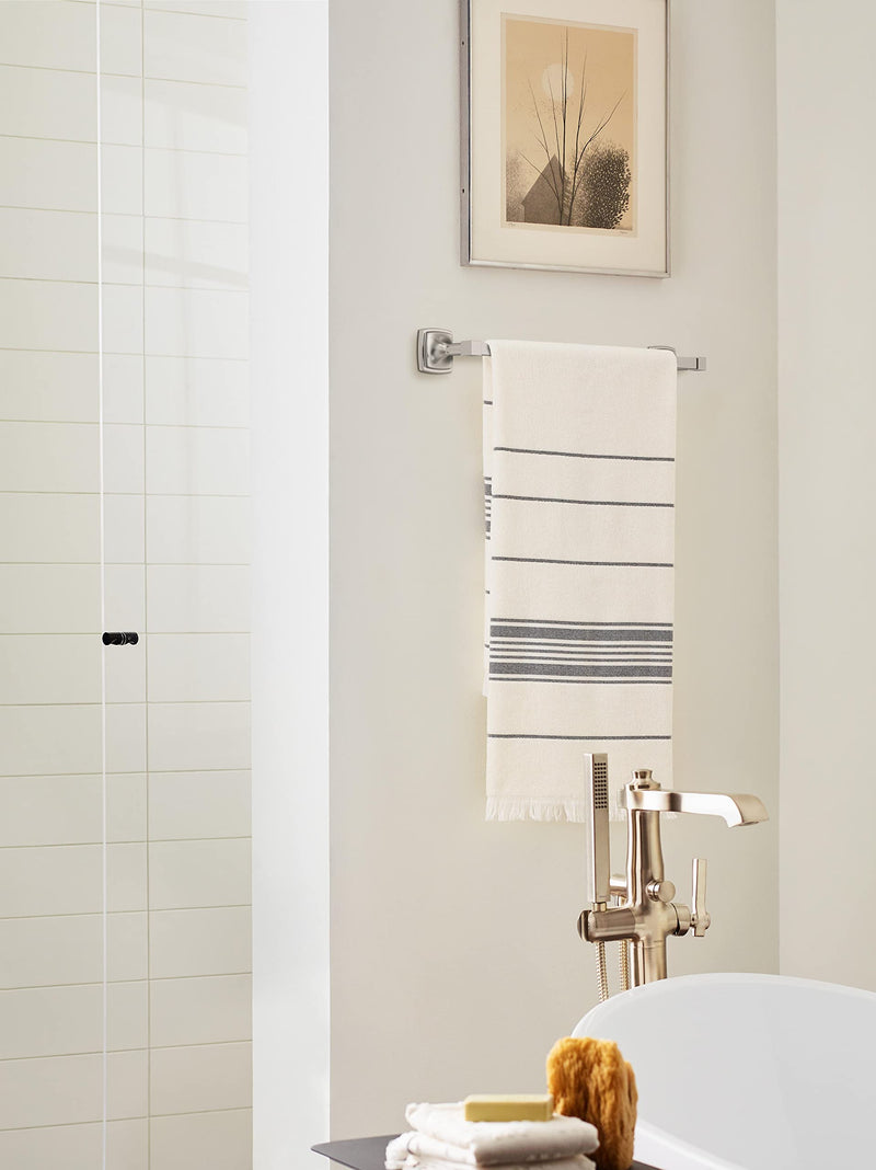 Amerock BH36093G10 | Brushed Nickel Towel Bar | 18 inch (457 mm) Center-to-Center Towel Rack | Stature | Bathroom Towel Holder | Bathroom Hardware | Bath Accessories