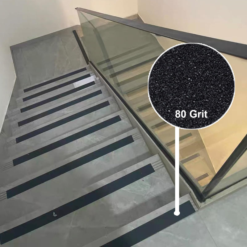 WELSTIK Anti Slip Grip Tape 2 Inch - Heavy Duty Non Skid Tape High Traction 80 Grit Non Slip for Waterproof Stairs Non Skid Treads, Indoor, Outdoor (Black, 2" X 33')
