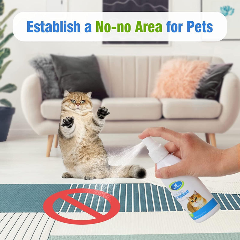 Cat Deterrent Spray Indoor, Cat Repellent Indoor for Cat and Kitten, Cat Scratch Deterrent Training Aid for Furniture, Sofas, Rugs, Curtain, Cat Deterrent Indoor and Outdoor, Protecting Furniture - PawsPlanet Australia