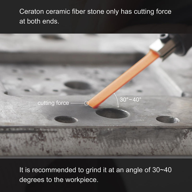 MIRACLE Ceraton Ceramic Fiber Stone Pack of 10 100(L) x 4(W) x 1(T) mm for Grinding Polishing Deburring Lapping Metal Wood Molds Plastic Compatible with Air Tools Ultrasonic Polishers (#180 Brown) #180 Brown