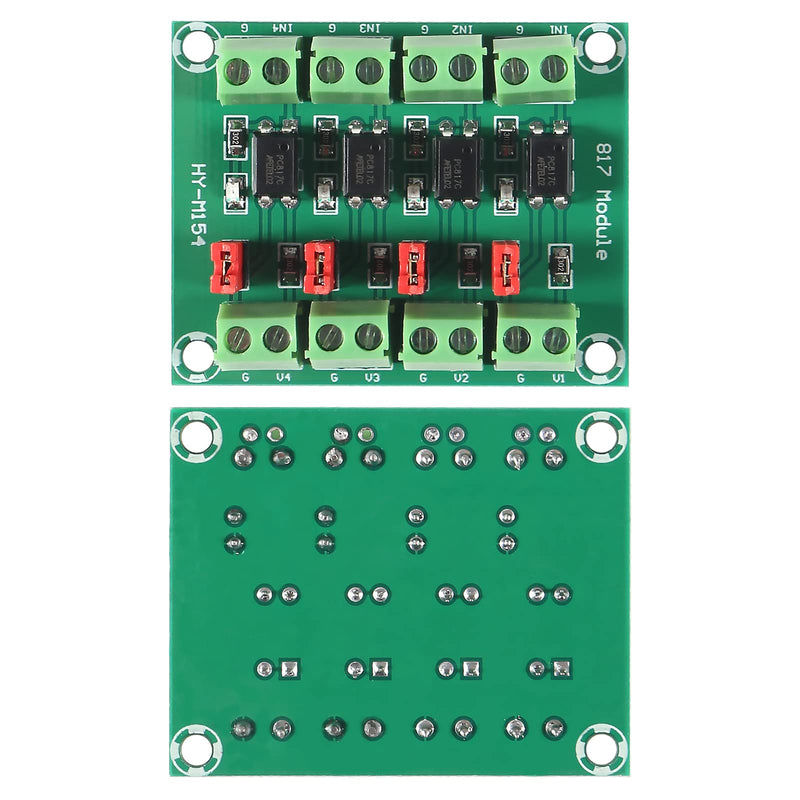 Alinan 4pcs 4CH Optocoupler PC817 4 Channel Isolation Board Voltage Converter Adapter Module 3.6-30V Driver Photoelectric Isolated Module