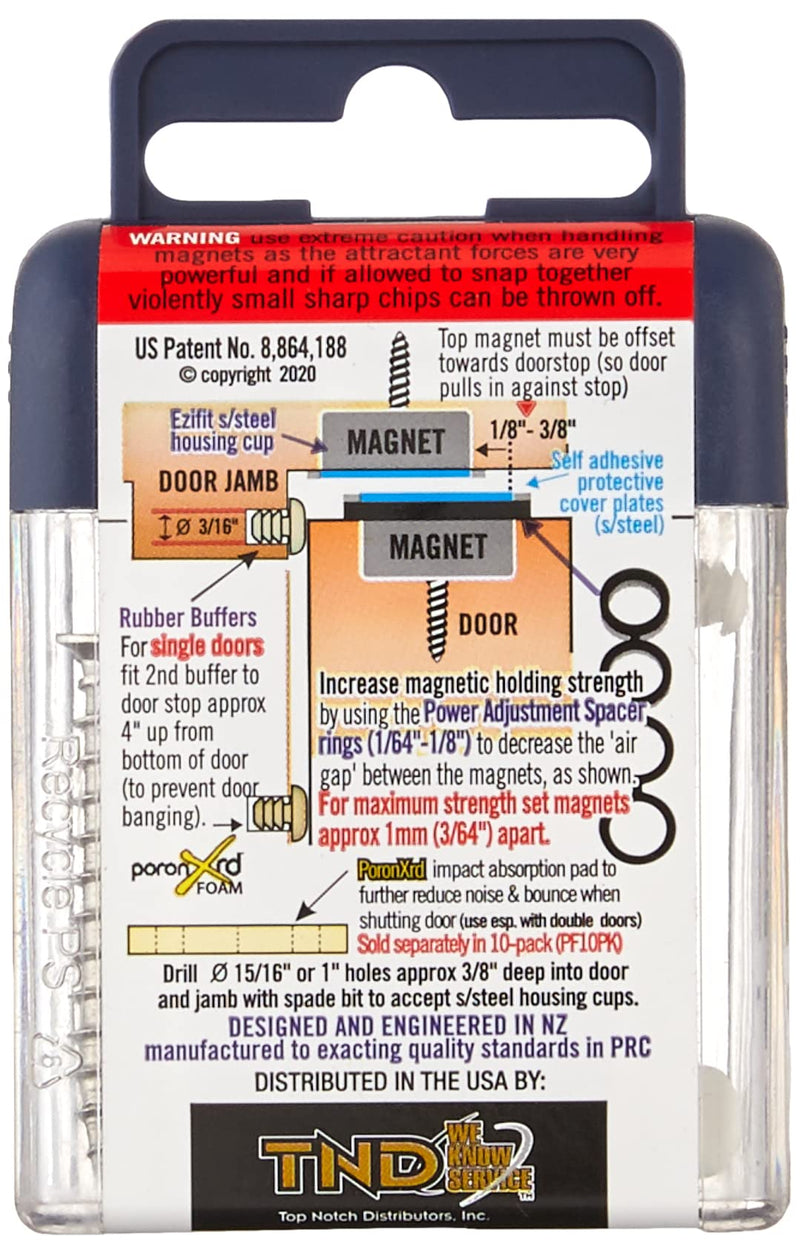Precision Lock PLS-24 PRO Concealed Magnetic Catch, Silver