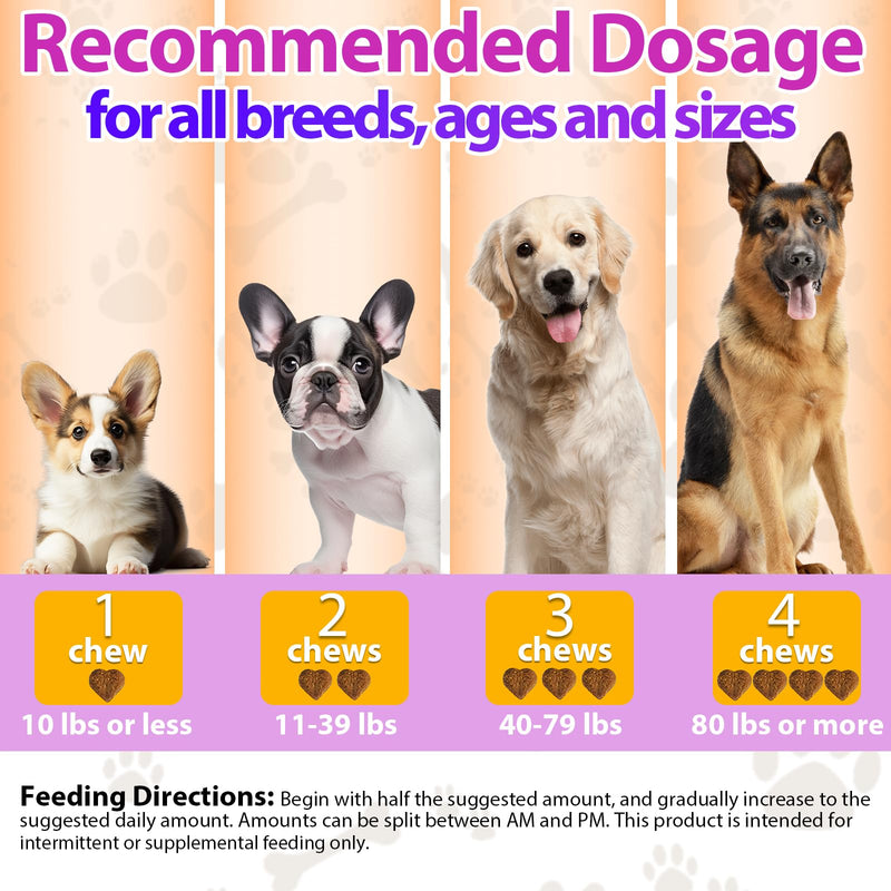 Carmelie Dog Vitamins, 24 in 1 Dog Vitamins and Supplements, 200 Chews with Glucosamine Probiotics Omega-3 Puppy Multivitamins Chewable for Hip & Joint, Skin & Coat, Immune Health, Digestive (Chicken)