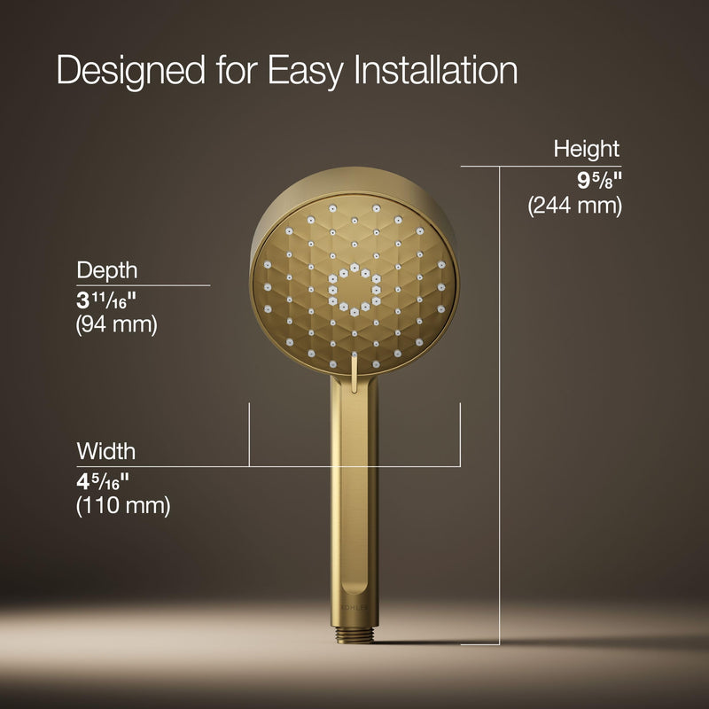 Kohler 72415-G-2MB Awaken® G110 Three-function handshower, 1.75 gpm, Vibrant Brushed Moderne Brass