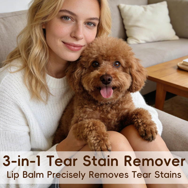 Angel Eyes Tear Stain Remover for Dogs, Tear Stain Remover Balm for Dogs & Cats with Pro Powder Brush – Natural Safe Gently Removes Eye Gunk & Stains – Great for White Dogs, Daily Eye Cleaning (2 PCS) 2