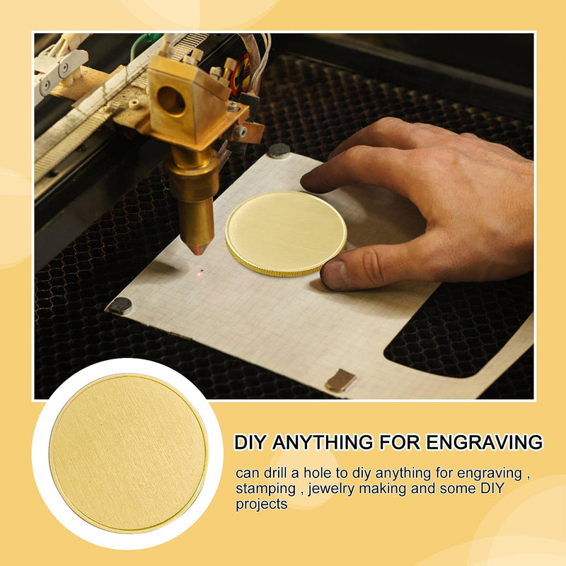 10Pcs Laser Engraving Blanks Brass Coin Custom Challenge Coin Blanks Metal Engraving Blank Coins 40mm for DIY Commemorative Collection（Thickness 2.6mm）