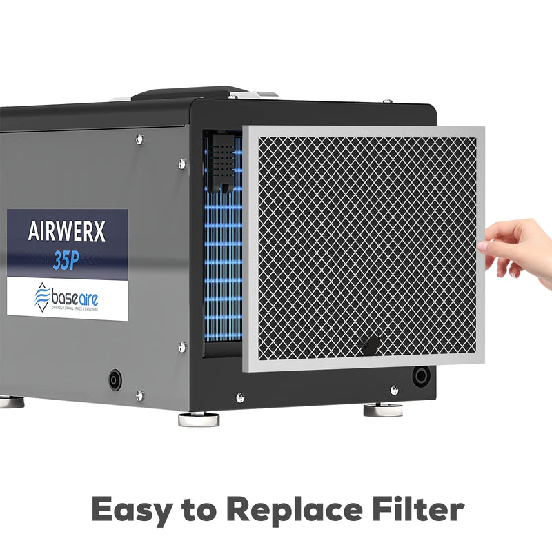 BASEAIRE MERV-1 4Packs for Crawl Space Dehumidifier AirWerx 35P