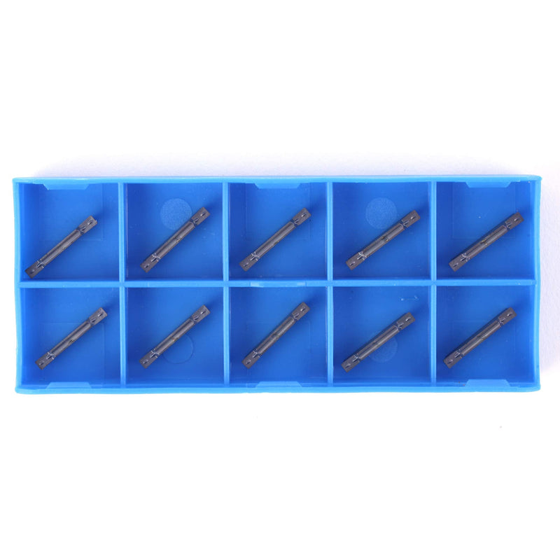 MGMN200-M Carbide Grooving Inserts for MGEHR/L and MGIVR/L Grooving Cut-Off Tool Holder, Installed with KOLORY, PVD Coating, 10pcs