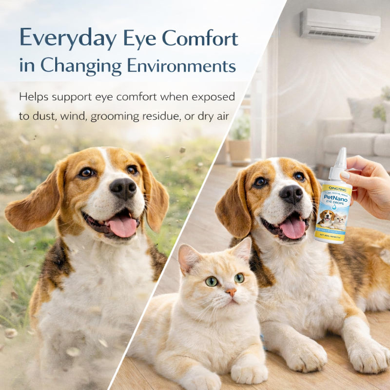 Petnano Eye Drops, Gentle Daily Eye Care, for Dogs & Cats, Supports Eye Comfort & Clarity, Easy-to-Use Dropper, 30ml / 1 fl oz (1)