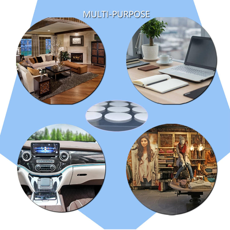 1080 Pcs (0.39") Sticky Tack Double Sided Adhesive Dots Round Putty Clear Stickers No Trace Sticky Putty Removable Waterproof Small Stickers for Festival Decoration 10mm Sticky Dot 0.39'' 1080