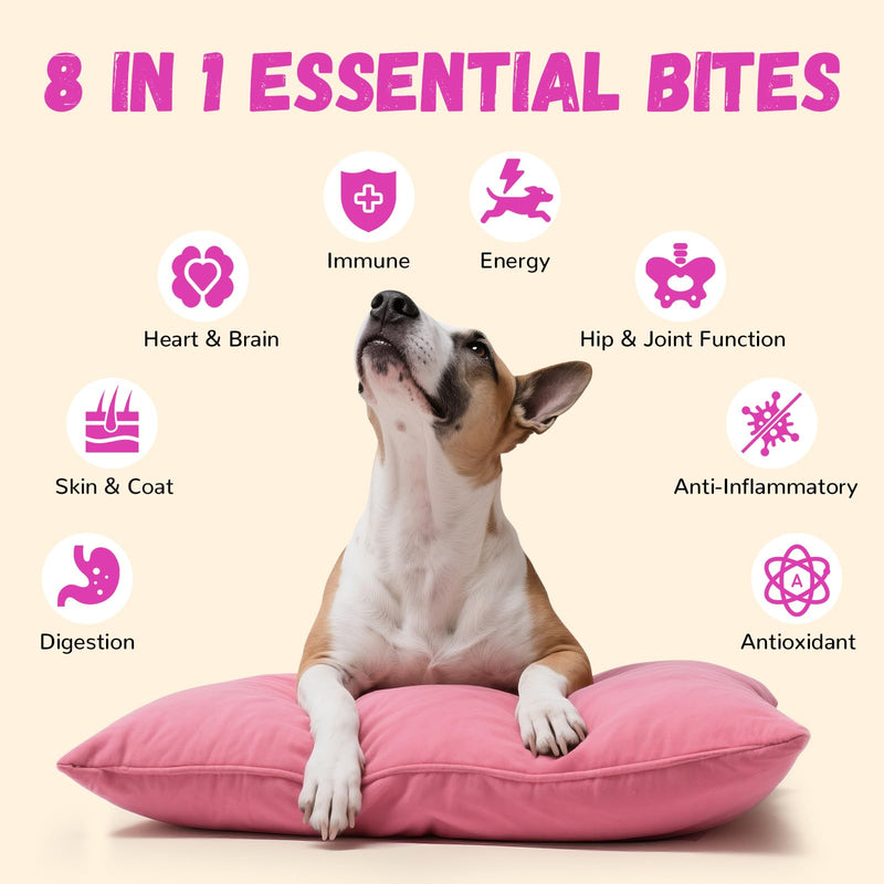 Furrolika Made in USA Dog Supplement Bundle: Joint Support & Multivitamin Chews with Glucosamine, Chondroitin, and Probiotics for HIPS, Gut, Skin & Coat Health - Beef Flavor - 60 Chews Each
