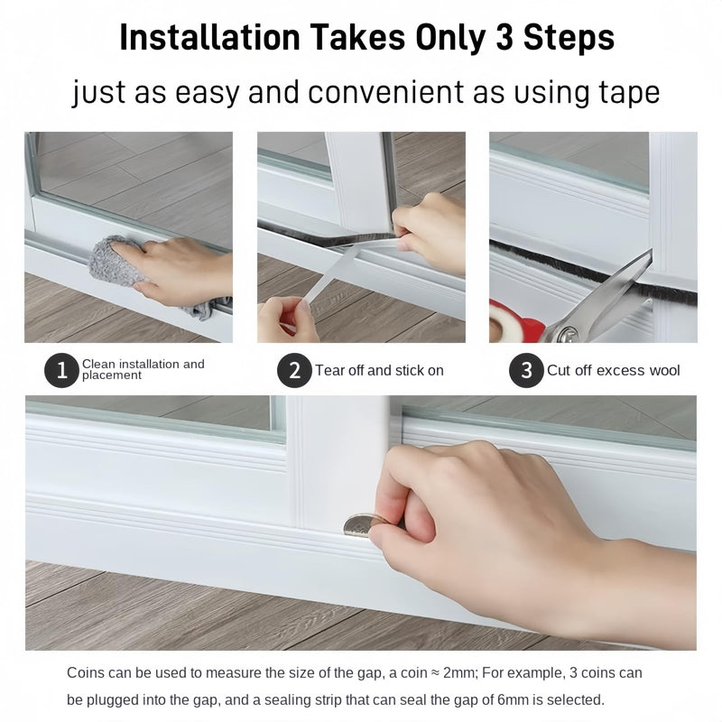 33 Ft Self-Adhesive Weather Stripping Door Seal Strip for Door Window, 0.35" Wide x 0.2" Thick, Gray