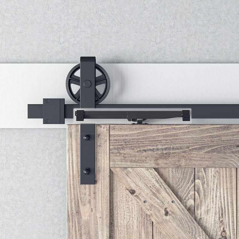 SMARTSTANDARD Barn Door Soft Close Kit, Matching 132-176 Pounds Single Door, Equipped with Spring Buffer Damper, Upgrade Hole-Free Version, 2PCS Heavy Weight