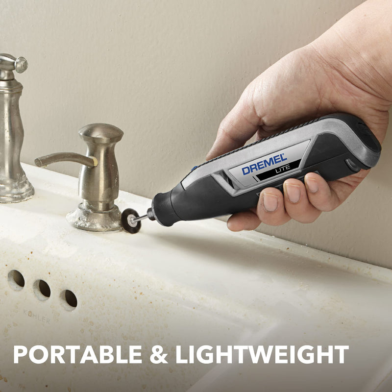 Dremel Lite 7760 N/10 4V Li-Ion Cordless Rotary Tool, Variable Speed Multi-Purpose Kit, USB Charging, Easy Accessory Changes - Perfect For Light-Duty DIY & Crafting, Sanding, Engraving and Polishing Rotary Tool 7760-N/10 Original Kit