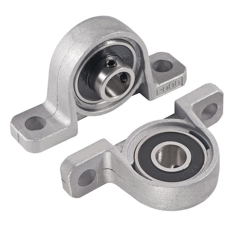 6PCS KP000 (KP10) 10mm Pillow Block Bearings Mounted Flange Self Aligning 10mm Bore Zinc Aluminum Alloy Support for Diameter 0.39"/10mm Linear Shaft Rod