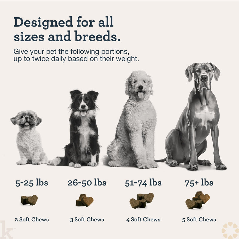 Kradle Nighttime Calming Chews for Dogs - Sleep and Relaxation Support - Melatonin L-Theanine Chamomile Ashwagandha - Calming Supplement for Bedtime and Stress - Chicken Flavor - 90 Chews