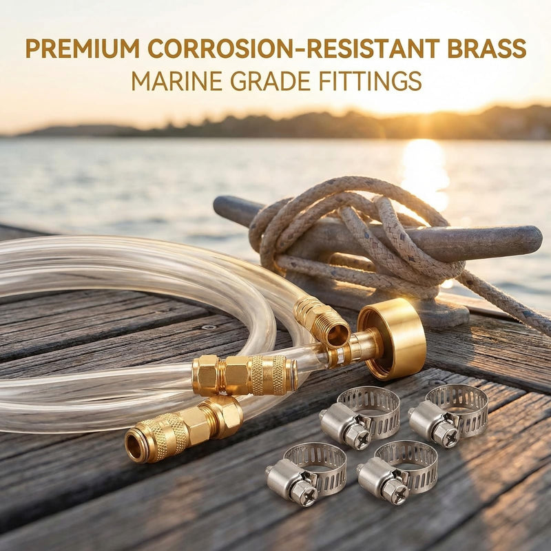 Seastar Hydraulic Steering Bleed Kit, Leak-Proof Marine Bleeder Tool with Brass Fittings for Boat Steering Systems, Mess-Free Fluid Bleeding and Maintenance Kit (2 Sizes)