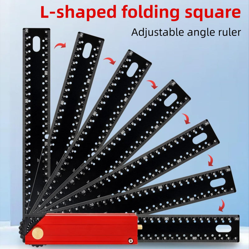 Carpenter Square, Adjustable Framing Square for Multi Angle Marking, Durable Aluminum Alloy Construction, for Engineering, Woodworking