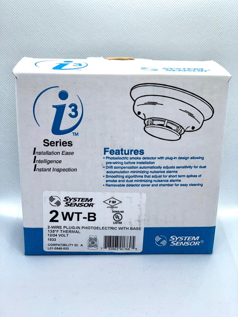 SYSTEM SENSOR 2WT-B 12/24 VDC, 2-Wire, Thermal, with Base, I3 Series, Detector